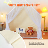 Tents: VEVOR Kids Play Tent, Kids Tent for Kids 1-5 Years Old, Toddler Tent with Mat and Tent Lamp, Tent for Kids with Windows for Indoor and Outdoor, Yurt Tent for Boys and Girls, Beige