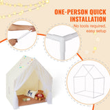Tents: VEVOR Kids Play Tent, Kids Tent for Kids 1-5 Years Old, Toddler Tent with Mat and Tent Lamp, Tent for Kids with Windows for Indoor and Outdoor, Yurt Tent for Boys and Girls, Beige