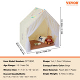 Tents: VEVOR Kids Play Tent, Kids Tent for Kids 1-5 Years Old, Toddler Tent with Mat and Tent Lamp, Tent for Kids with Windows for Indoor and Outdoor, Yurt Tent for Boys and Girls, Beige