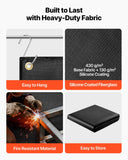 Wedding Favours: VEVOR Welding Blanket, 1829mm x 2438mm Silicone Coated Fiberglass Welding Blanket, 1800°F Heat Resistant Safety Protection Blankets, Flame Retardant Fireproof Insulation Mat with Metal Grommets