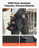 Tool Boxes: VEVOR Tool Belt, 18 Pockets Professional Tool Pouch for Men, Heavy Duty Adjustable Utility Belt Detachable Work Bag for Electrician, Carpenter, Construction, Work Apron Organizer, Adjusts 80-131 cm