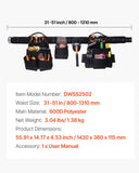 Tool Boxes: VEVOR Tool Belt, 18 Pockets Professional Tool Pouch for Men, Heavy Duty Adjustable Utility Belt Detachable Work Bag for Electrician, Carpenter, Construction, Work Apron Organizer, Adjusts 80-131 cm