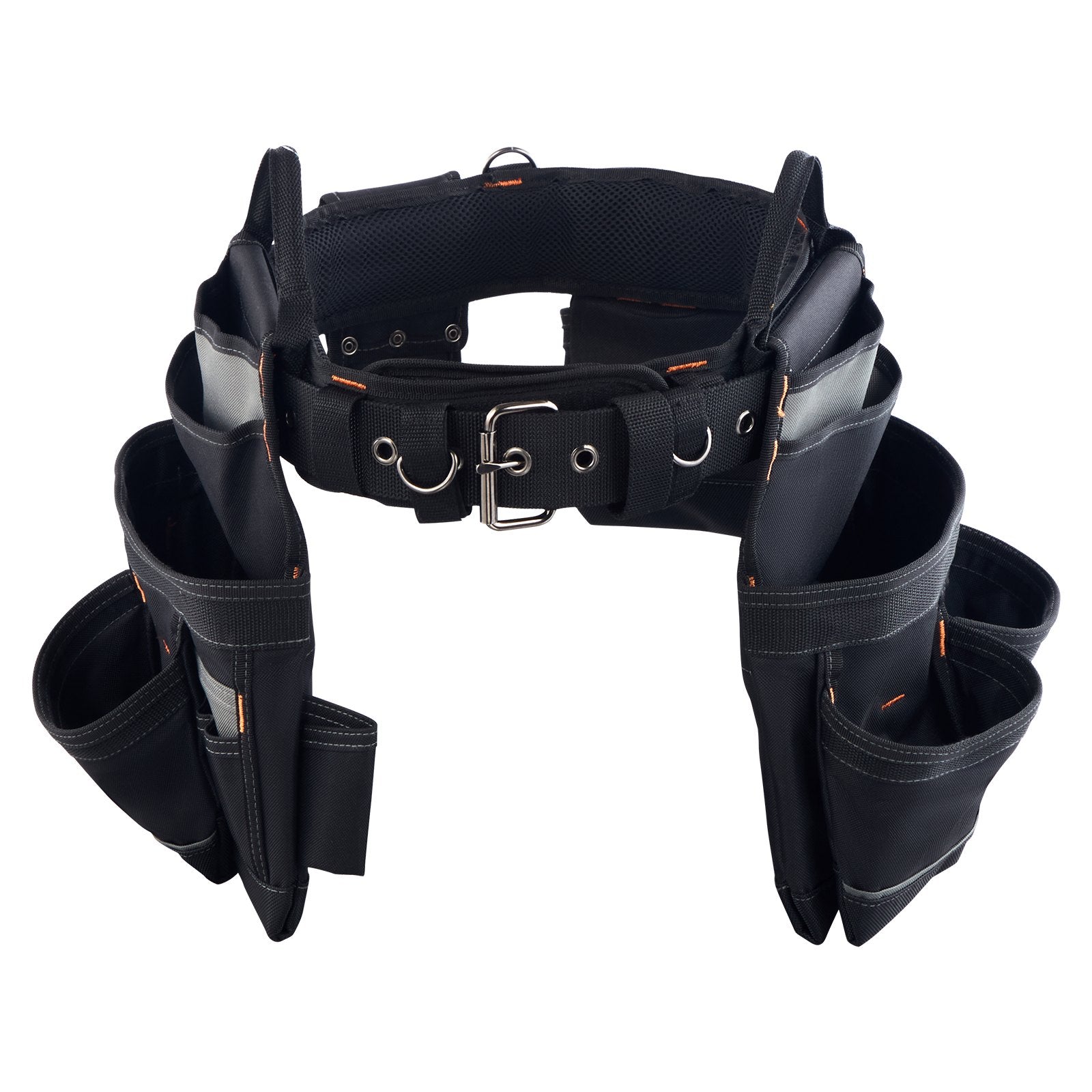 Tool Belt, 18 Pockets Professional Tool Pouch for Men, Heavy Duty Adjustable Utility Belt Detachable Work Bag for Electrician, Carpenter, Construction, Work Apron Organizer, Adjusts 80-131 cm