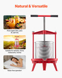 Gardening Tools: VEVOR 3.69 Gal/14L Fruit Wine Press, Stainless Steel Basket with Cross-beam and Triangular Structure, Manual Juice Maker, Cider Apple Grape Tincture Making Press with T-Handle for Kitchen Home