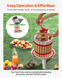 Kitchen & Bathroom DIY: VEVOR Fruit Wine Press Manual Press for Wine Making 3.2 Gal/12L Wood Basket