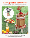 Kitchen & Bathroom DIY: VEVOR Fruit Wine Press Manual Press for Wine Making 4.75 Gal/18L Wood Basket