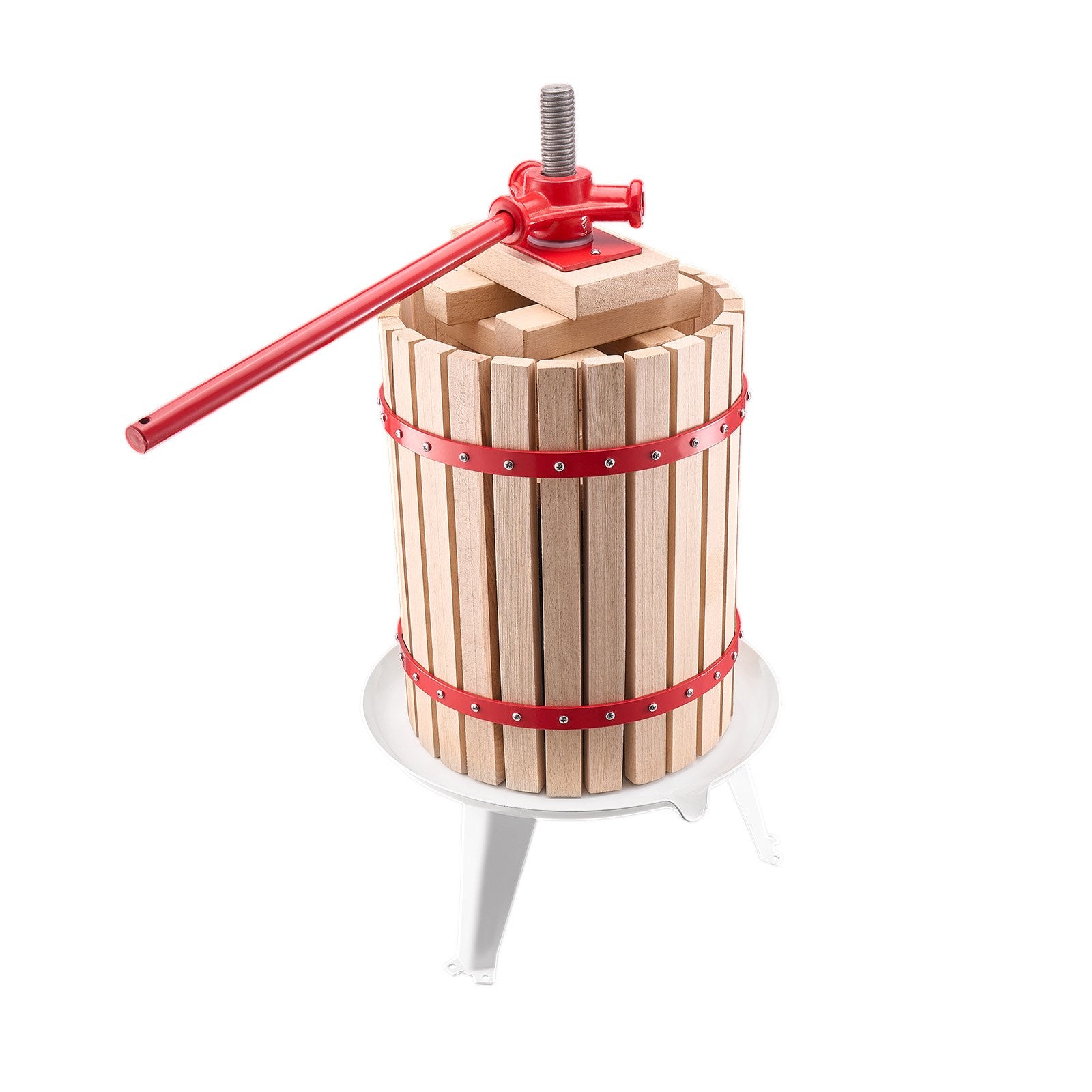 Kitchen & Bathroom DIY: VEVOR Fruit Wine Press Manual Press for Wine Making 4.75 Gal/18L Wood Basket