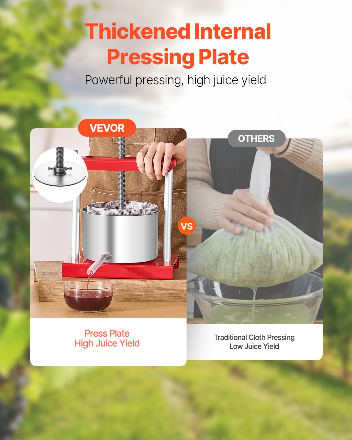 Gardening Tools: VEVOR 0.8 Gal/3L Fruit Wine Press, 2 Stainless Steel Barrels, Manual Juice Maker, Cider Apple Grape Tincture Honey Olive Oil Making Press with T-Handle for Outdoor Kitchen Home