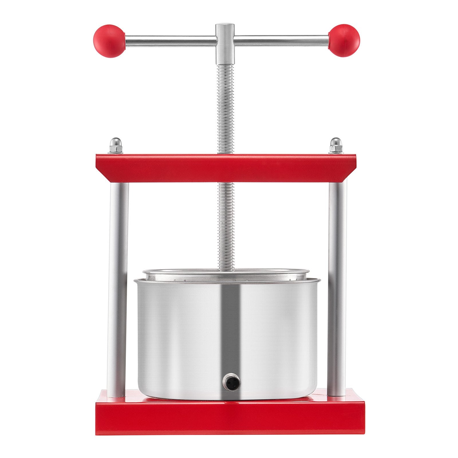 Gardening Tools: VEVOR 0.8 Gal/3L Fruit Wine Press, 2 Stainless Steel Barrels, Manual Juice Maker, Cider Apple Grape Tincture Honey Olive Oil Making Press with T-Handle for Outdoor Kitchen Home
