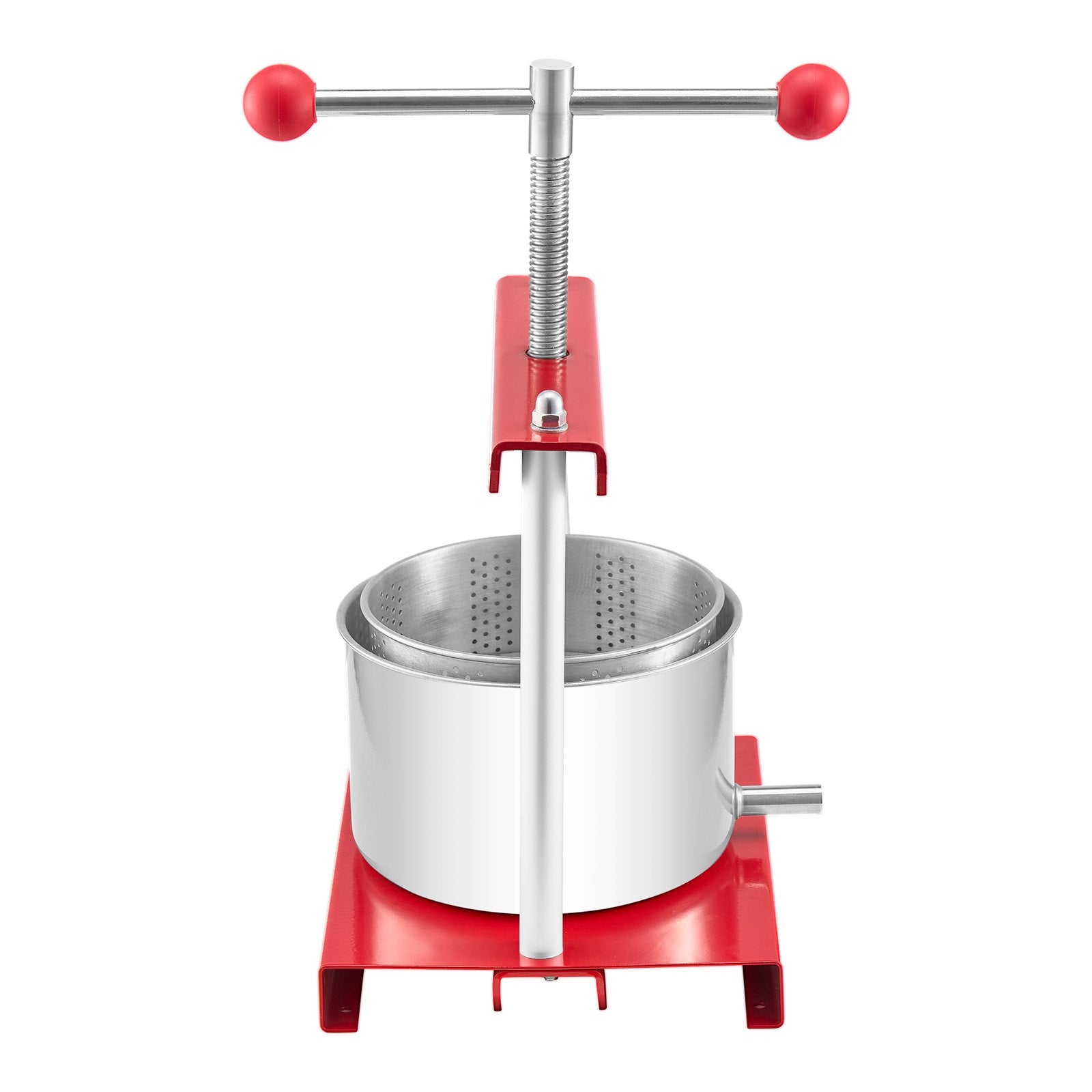 Gardening Tools: VEVOR 0.8 Gal/3L Fruit Wine Press, 2 Stainless Steel Barrels, Manual Juice Maker, Cider Apple Grape Tincture Honey Olive Oil Making Press with T-Handle for Outdoor Kitchen Home
