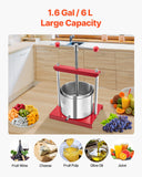 Speciality Appliances: VEVOR Fruit Wine Press Manual Press for Wine Making 1.6 Gal/6L Stainless Steel