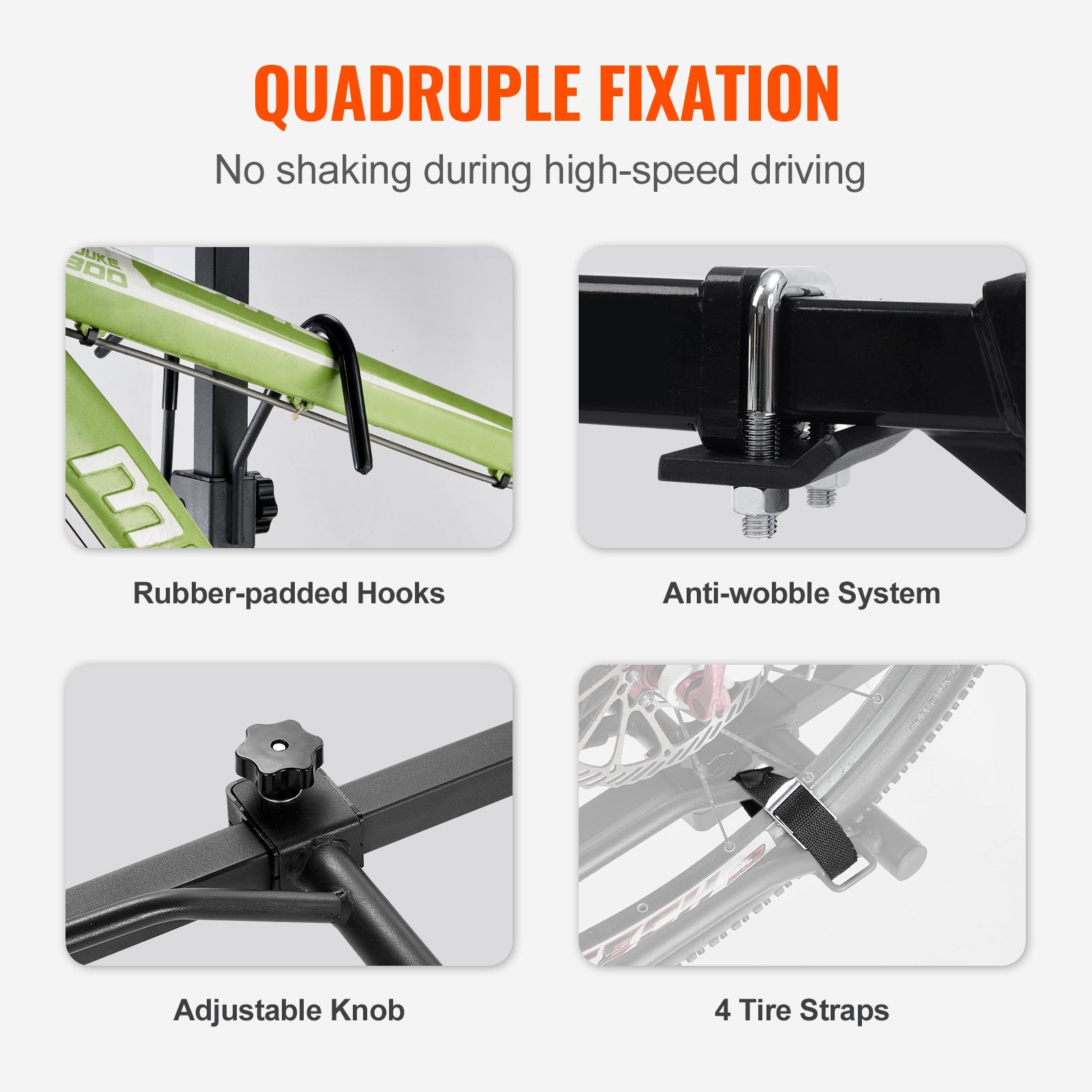 Back Care: VEVOR 2-Bike Rack Hitch Mount Folding Carrier Car Truck SUV 1.25