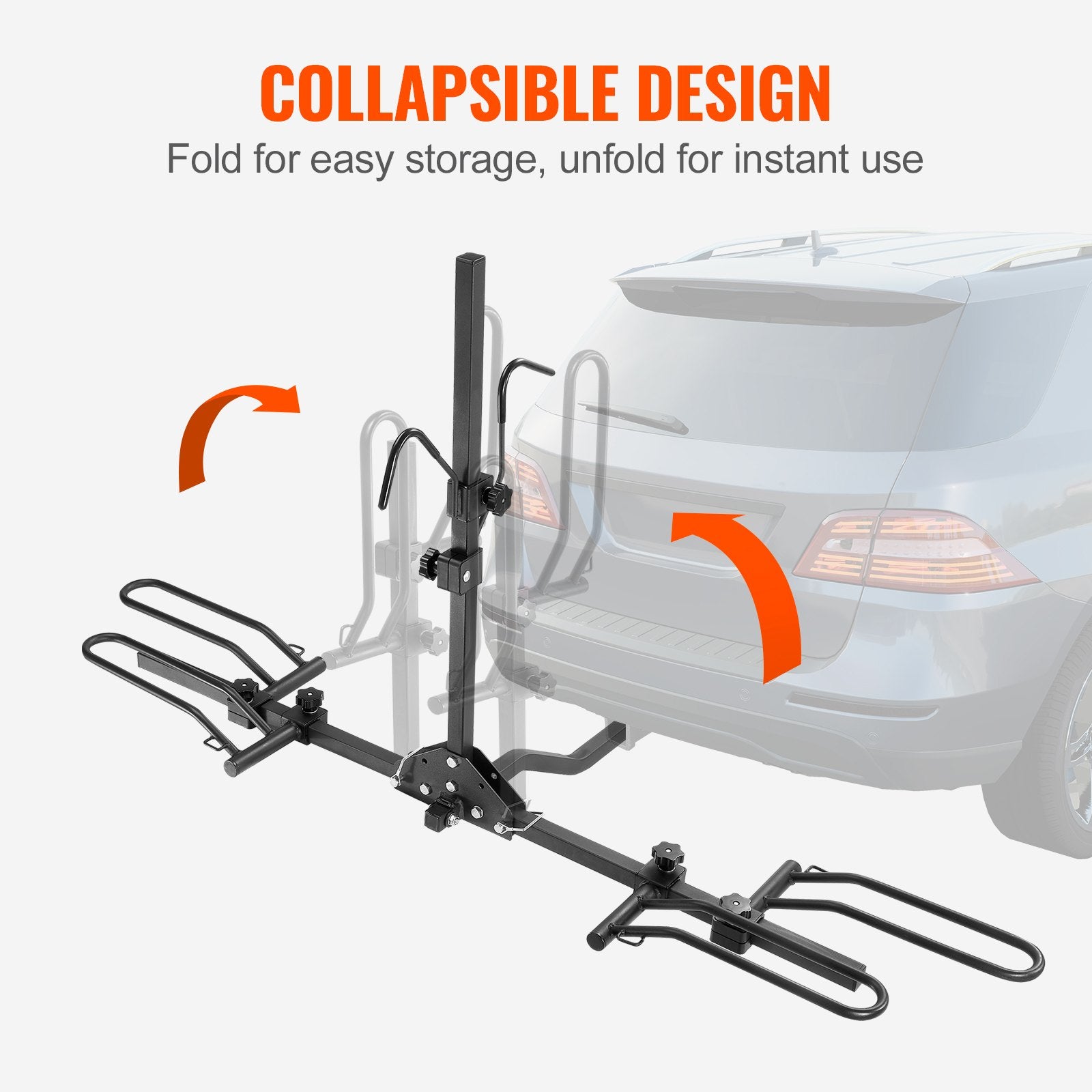 Back Care: VEVOR 2-Bike Rack Hitch Mount Folding Carrier Car Truck SUV 1.25