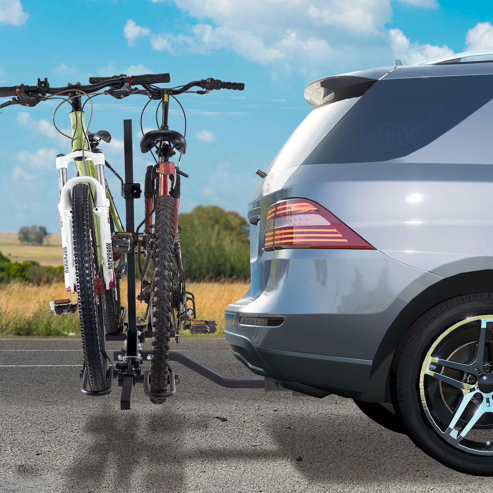 Back Care: VEVOR 2-Bike Rack Hitch Mount Folding Carrier Car Truck SUV 1.25