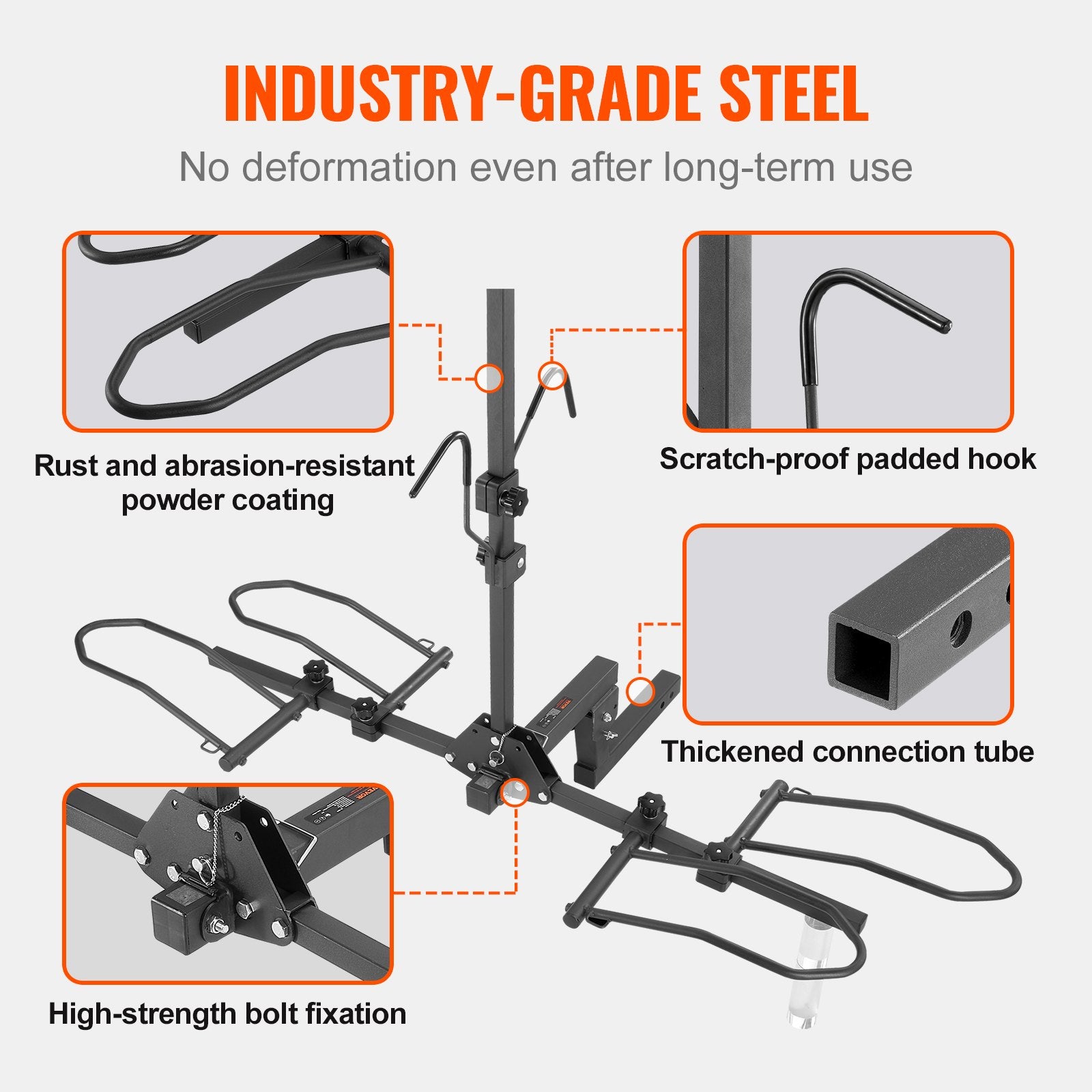 Bicycle Stands & Storage: VEVOR 2-Bike Rack Hitch Mount 160lbs Folding Carrier Car Truck SUV 2