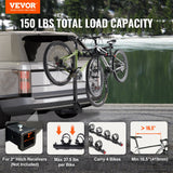 Bicycle Stands & Storage: VEVOR 4 Bike Rack Hitch Mount Folding Swing Down Bicycle Carrier Car Truck SUV 150 lbs