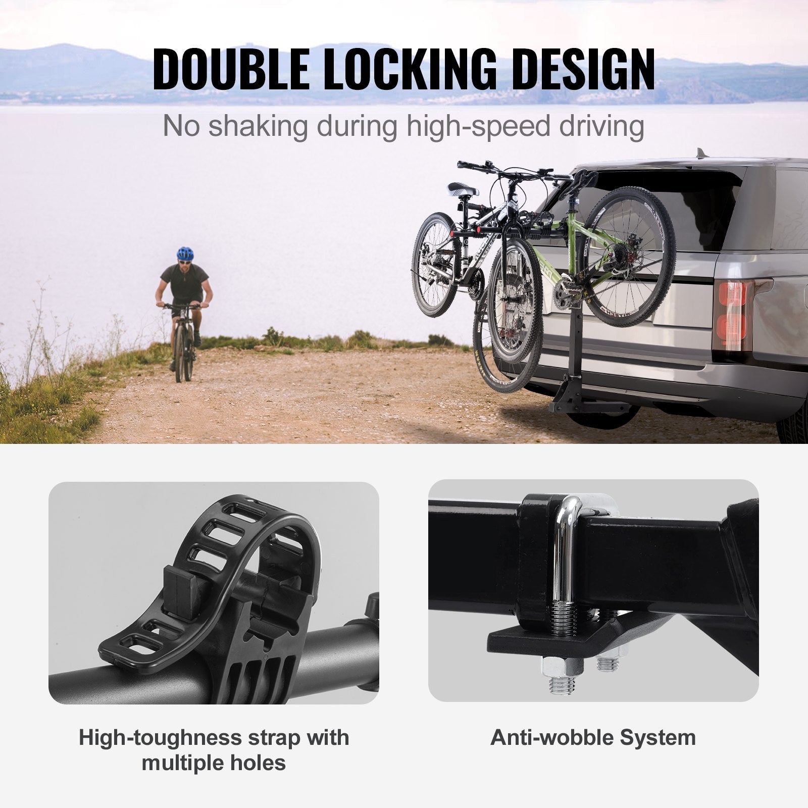 Bicycle Stands & Storage: VEVOR 4 Bike Rack Hitch Mount Folding Swing Down Bicycle Carrier Car Truck SUV 150 lbs