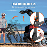 Bicycle Stands & Storage: VEVOR 4 Bike Rack Hitch Mount Folding Swing Down Bicycle Carrier Car Truck SUV 150 lbs