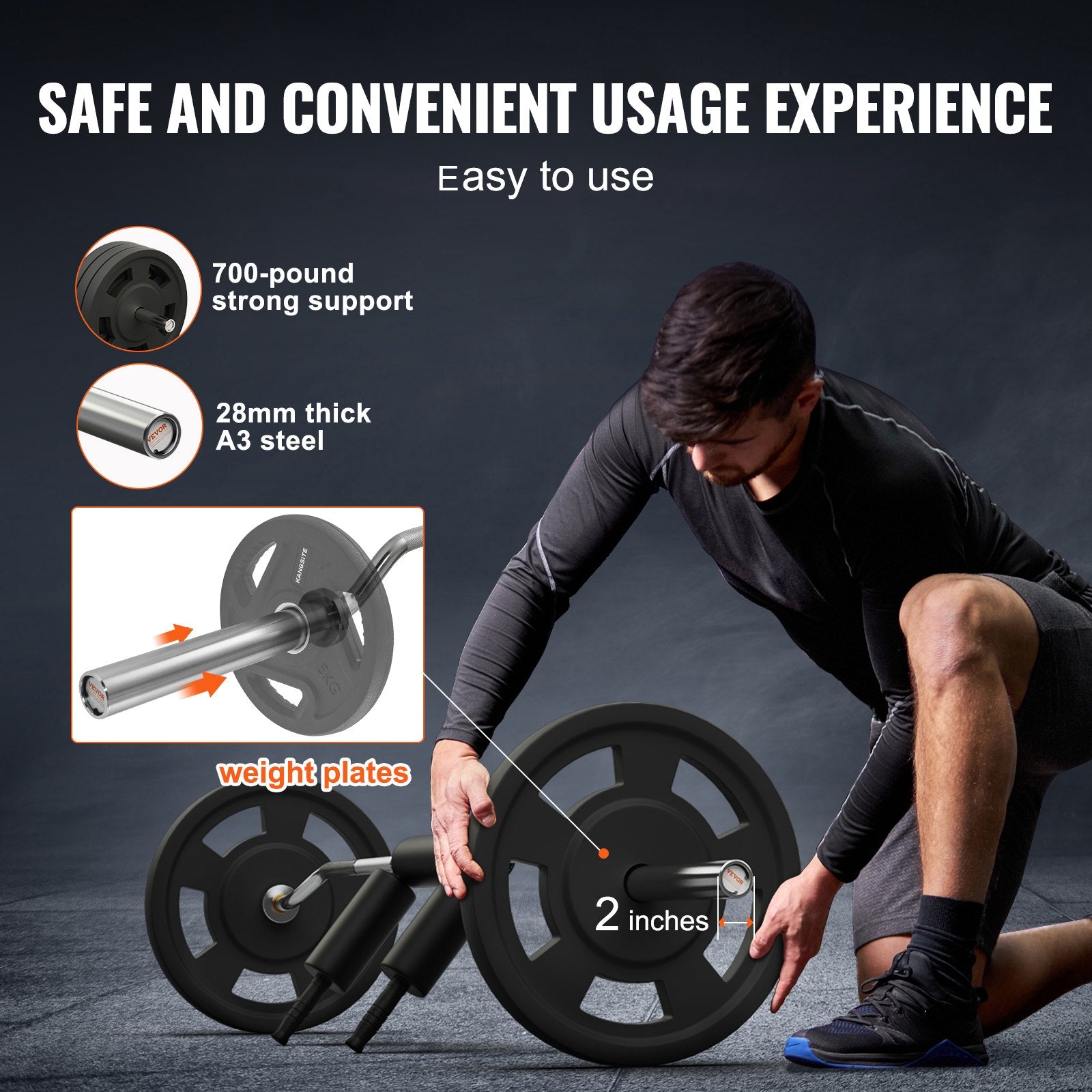 Basketball & Basketball Accessories: VEVOR Safety Squat Bar, 318kg Fitness Squat  Bar, Safety Squat Bar Attachment with Shoulder and Arm Pads, 28mm Diameter Weight Bar, Ideal for Front Squats, Lunges, Rehab, Physical Therapy