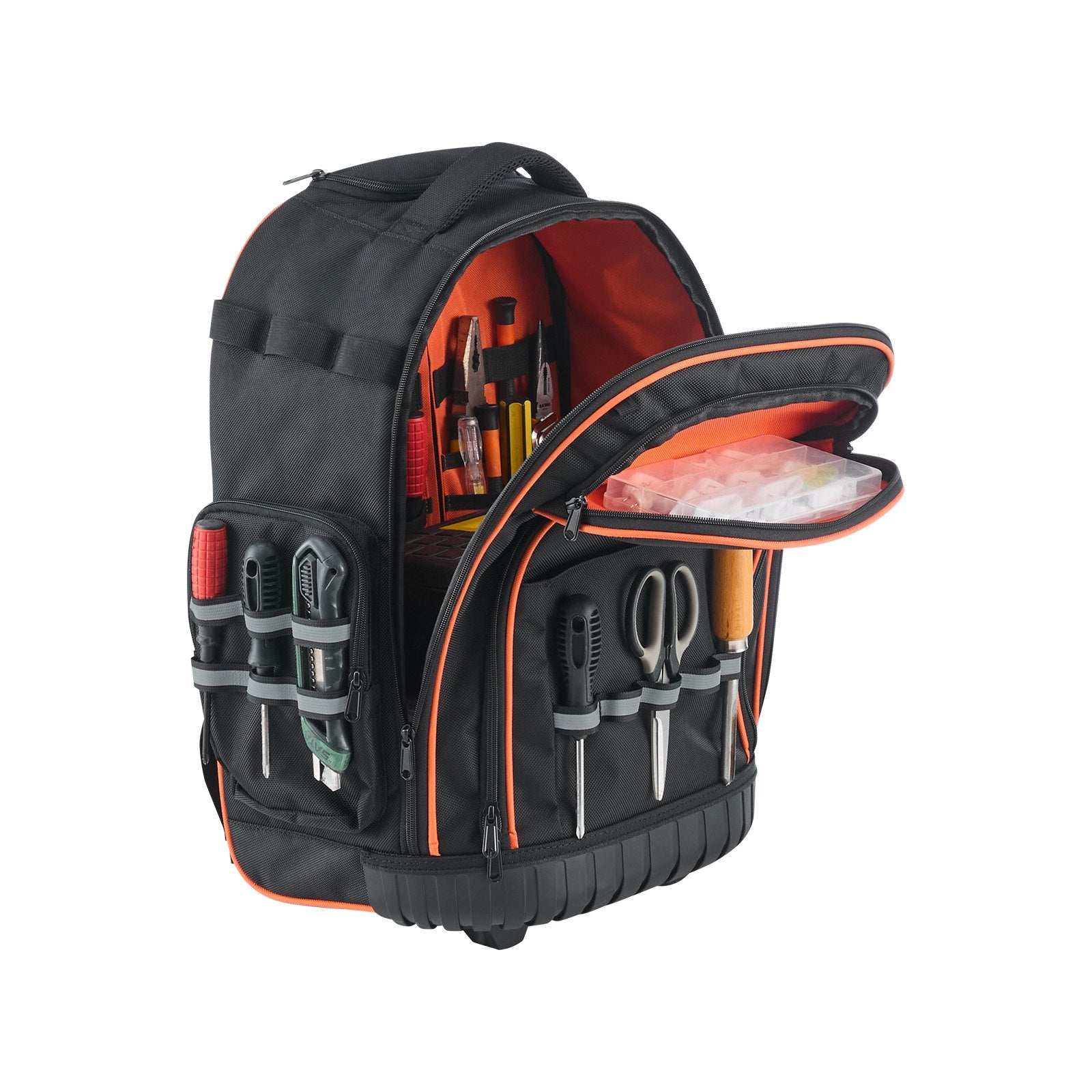 Mobility & Accessibility: VEVOR Rolling Tool Backpack, 110 lbs Load Capacity, 45 Pockets Heavy Duty Roller Tool Bag on Wheels, Adjustable Telescoping Handle & Stable Base, Toolbag Organizers for Construction, Mechanic