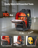 Mobility & Accessibility: VEVOR Rolling Tool Backpack, 110 lbs Load Capacity, 45 Pockets Heavy Duty Roller Tool Bag on Wheels, Adjustable Telescoping Handle & Stable Base, Toolbag Organizers for Construction, Mechanic