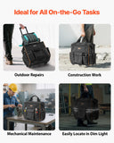 Mobility & Accessibility: VEVOR Rolling Tool Bag, 110 lbs Load Capacity, 25 Pockets Heavy Duty Roller Tool Bag with Adjustable Telescoping Handle & Stable Base, Toolbag Organizers with Wheels for Electrician, Construction