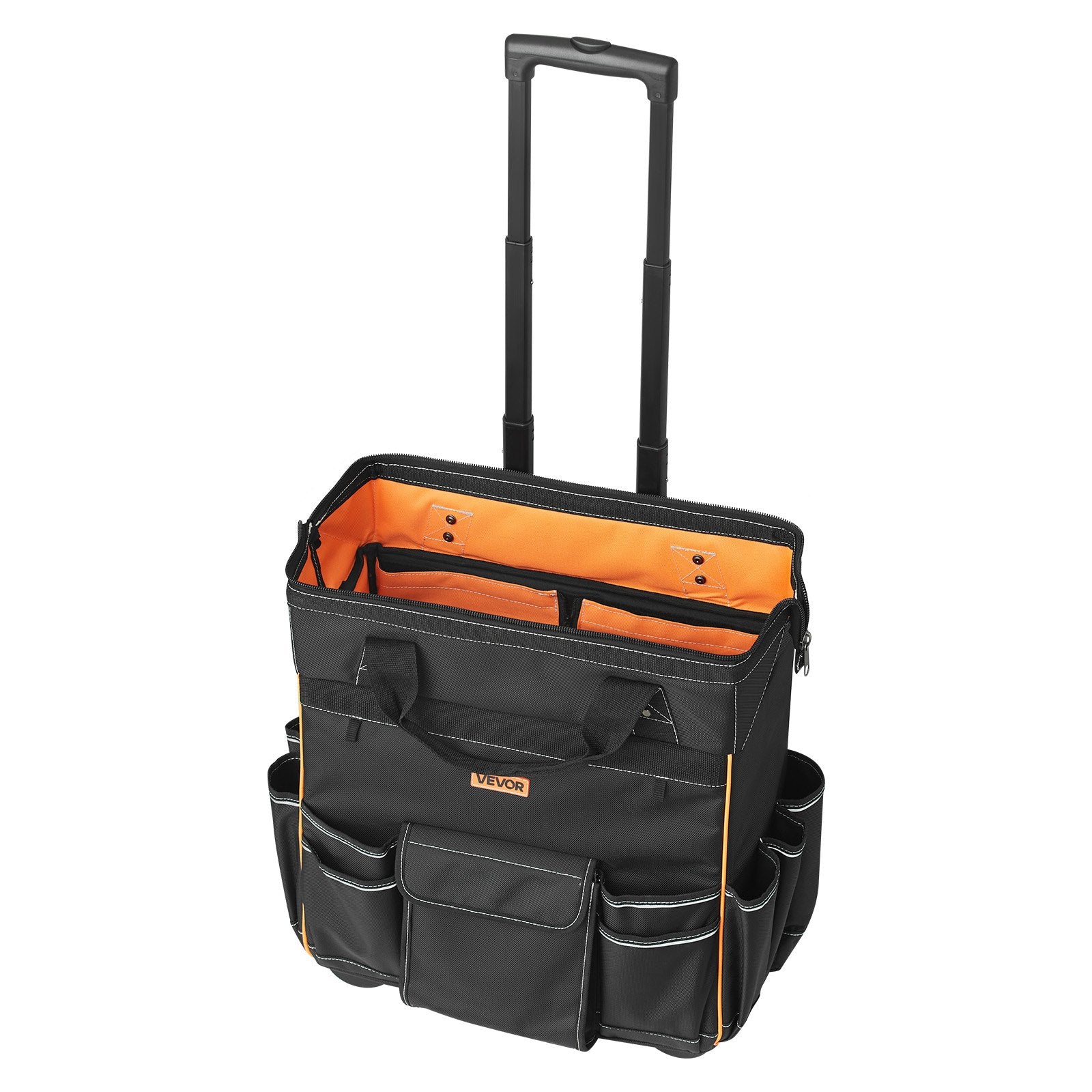 Mobility & Accessibility: VEVOR Rolling Tool Bag, 110 lbs Load Capacity, 25 Pockets Heavy Duty Roller Tool Bag with Adjustable Telescoping Handle & Stable Base, Toolbag Organizers with Wheels for Electrician, Construction
