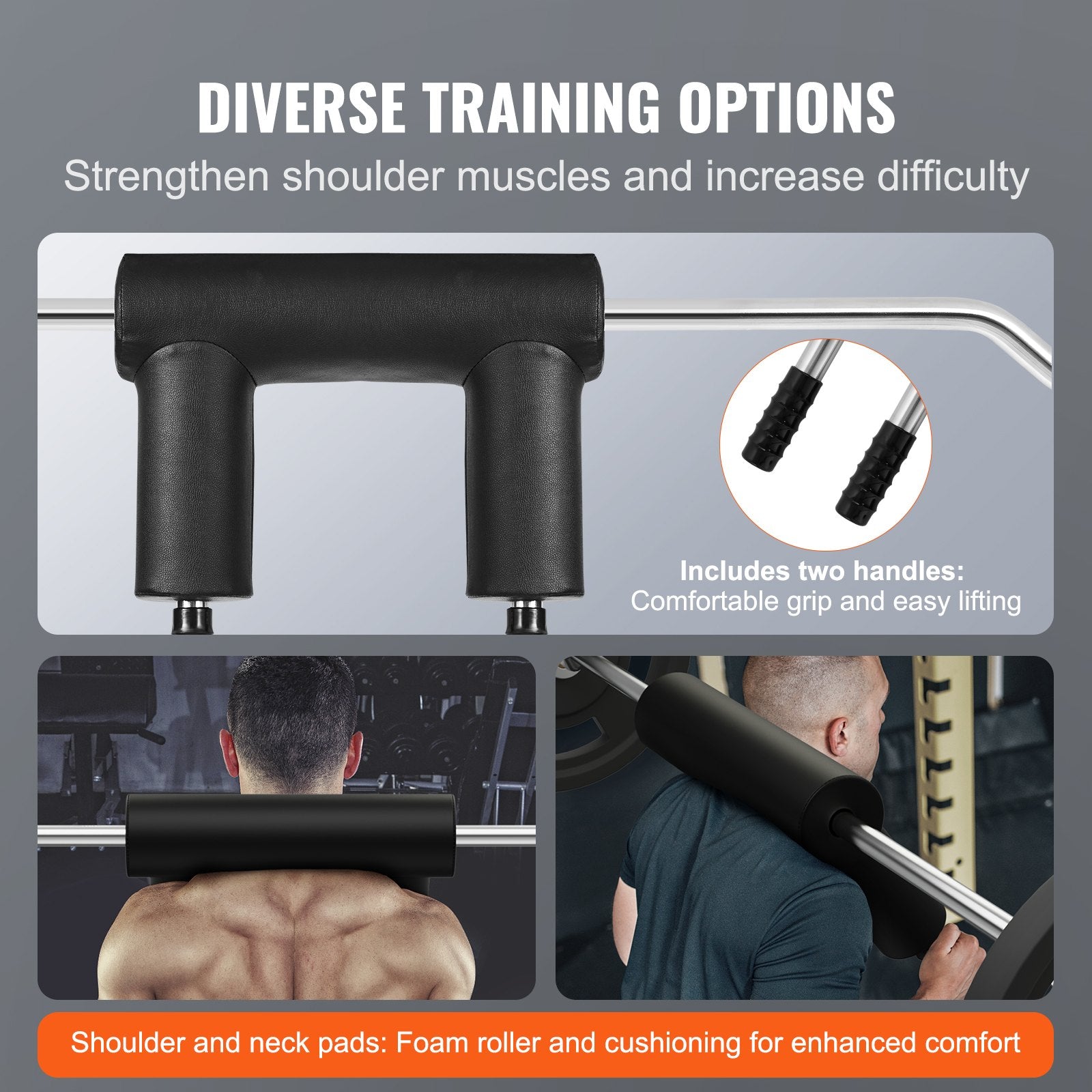 Weightlifting Machines & Racks: VEVOR Safety Squat Bar Fitness Squat Bar Attachment Weight Lifting