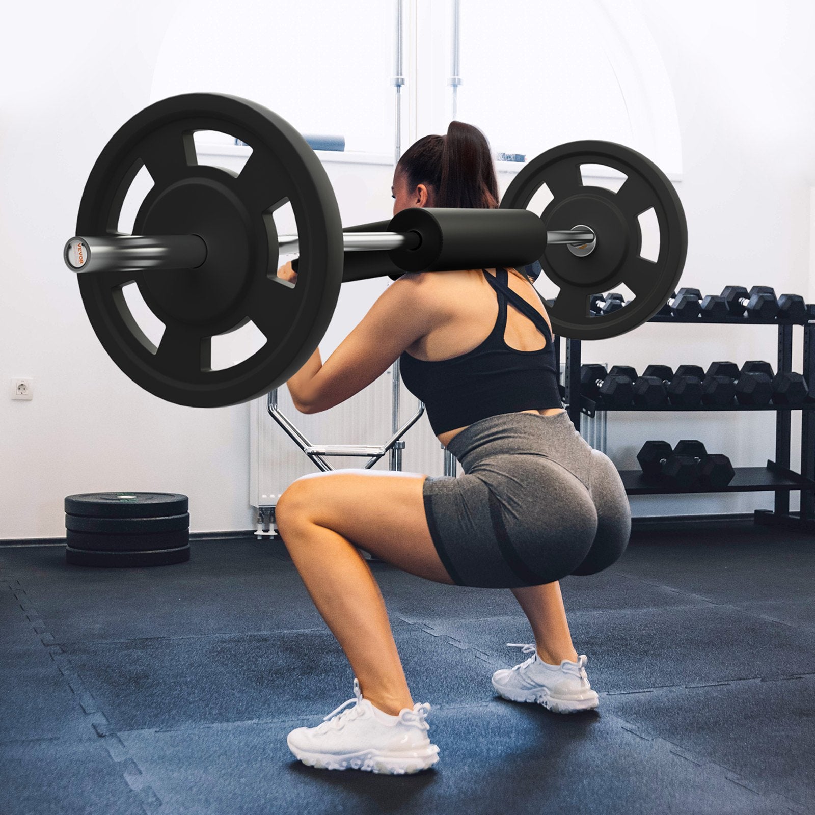 Weightlifting Machines & Racks: VEVOR Safety Squat Bar Fitness Squat Bar Attachment Weight Lifting