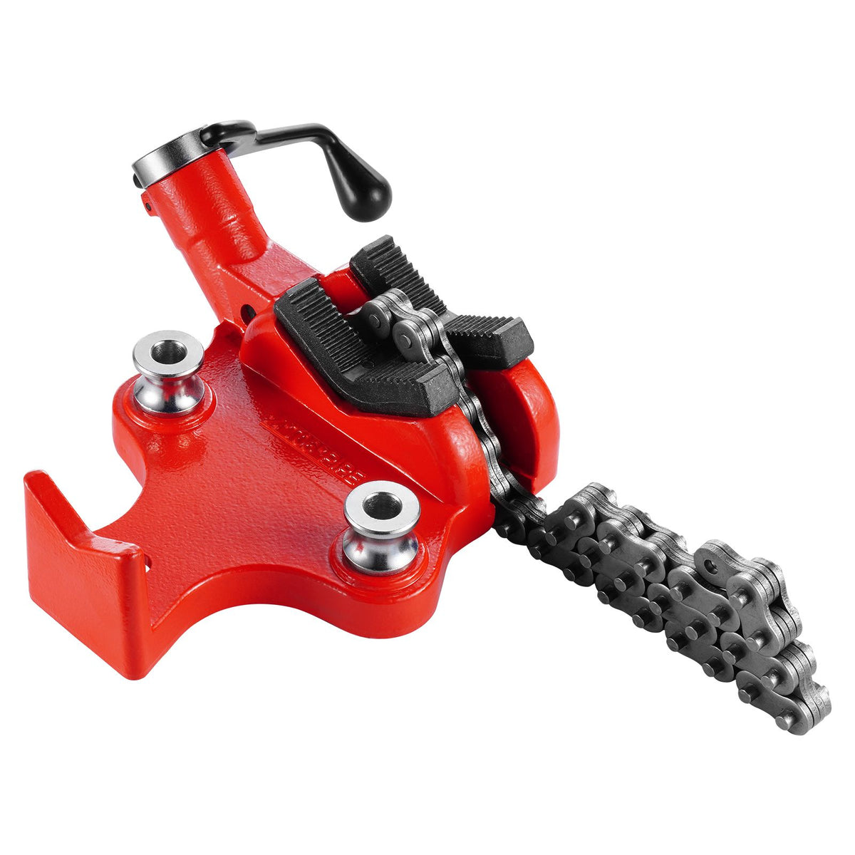 Heavy-Duty Pipe Chain Vise, 1/4" - 6" Pipe Capacity, 28" Rugged Chain & Cast Iron Base, Industrial-Grade Pipe Clamping for Plumbing, Automotive Repairs, Metalworking