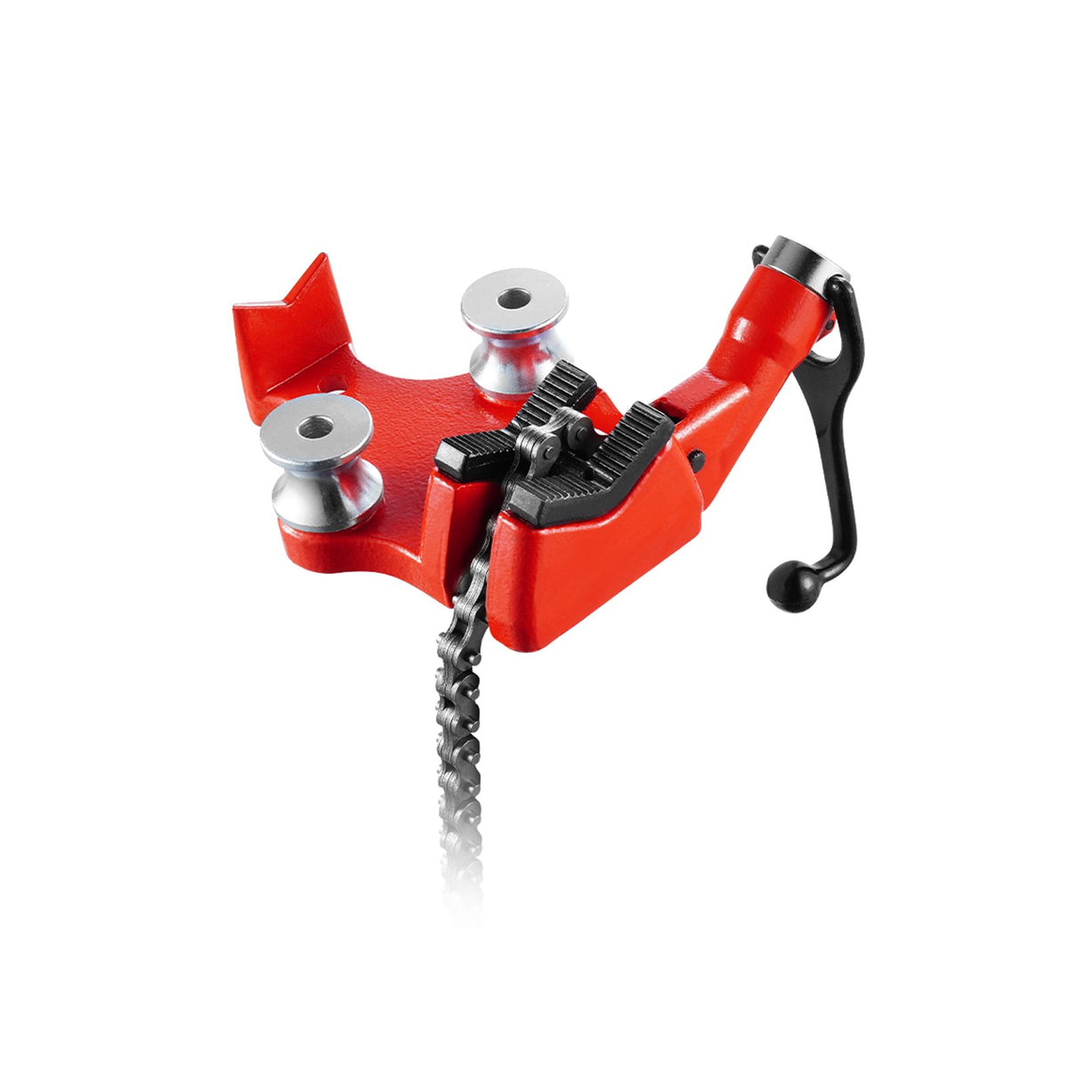 Heavy-Duty Pipe Chain Vise, 1/8" - 5" Pipe Capacity, 26" Rugged Chain & Cast Iron Base, Hitch Mount Vise Plate Holder With Adjustable Height - Fits 2 inch x 2 inch Receiver