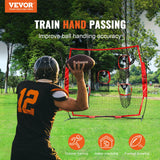 Basketball & Basketball Accessories: VEVOR 6 x 6 ft Football Trainer Throwing Net, Training Throwing Target Practice Net with 5 Target Pockets, Knotless Net Includes Bow Frame and Portable Carry Case, Improve QB Throwing Accuracy, Red