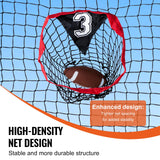 Basketball & Basketball Accessories: VEVOR 6 x 6 ft Football Trainer Throwing Net, Training Throwing Target Practice Net with 5 Target Pockets, Knotless Net Includes Bow Frame and Portable Carry Case, Improve QB Throwing Accuracy, Red