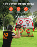 Farm Equipment: VEVOR 1828.8x1828.8mm Football Trainer Throwing Net, Training Throwing Target Practice Net with 5 Target Pockets, Knotless Net Includes Straps and Portable Carry Case, Improve QB Throwing Accuracy,Red