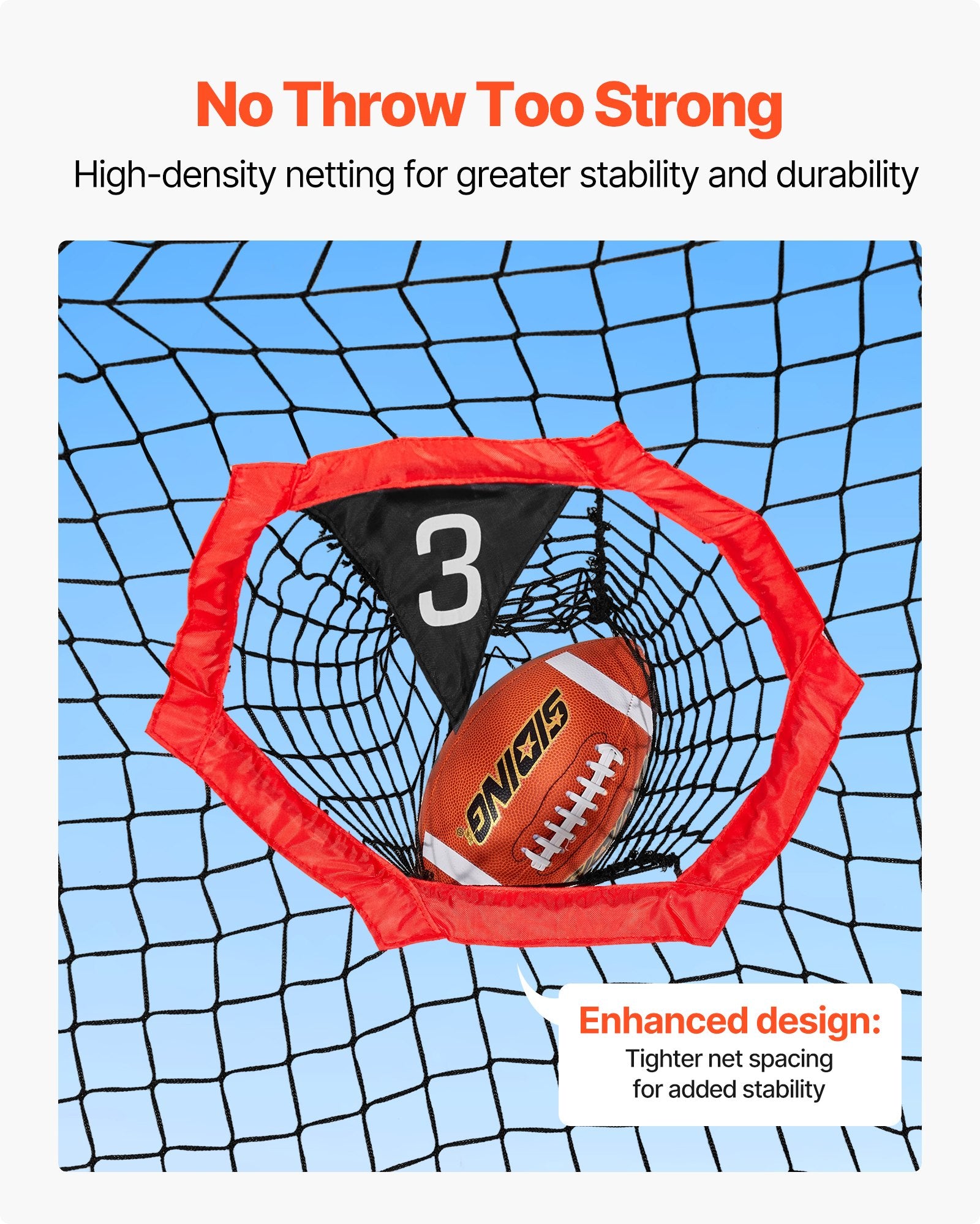Farm Equipment: VEVOR 2133.6 x 2133.6mm Football Trainer Throwing Net, Training Throwing Target Practice Net with 5 Target Pockets, Knotless Net Includes Straps and Portable Carry Case, Improve QB Throwing Accuracy