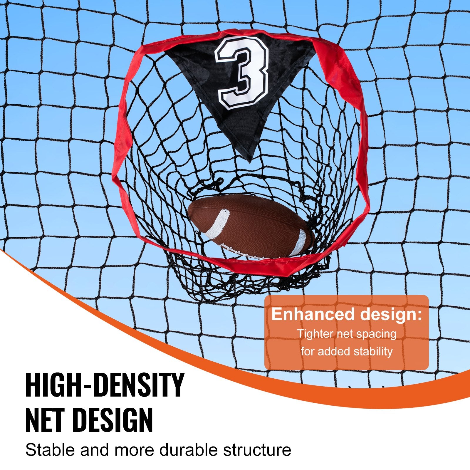 Basketball & Basketball Accessories: VEVOR 8 x 8 ft Football Trainer Throwing Net, Training Throwing Target Practice Net with 5 Target Pockets, Knotless Net Includes Bow Frame and Portable Carry Case, Improve QB Throwing Accuracy, Red