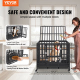 Dog Kennels: VEVOR Heavy Duty Dog Crate 38 in Metal Dog Kennel with Wheels and Removable Tray