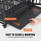 Dog Kennels: VEVOR Heavy Duty Dog Crate 38 in Metal Dog Kennel with Wheels and Removable Tray