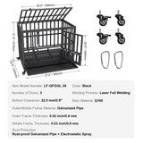 Dog Kennels: VEVOR Heavy Duty Dog Crate 38 in Metal Dog Kennel with Wheels and Removable Tray