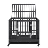 Dog Kennels: VEVOR Heavy Duty Dog Crate 38 in Metal Dog Kennel with Wheels and Removable Tray