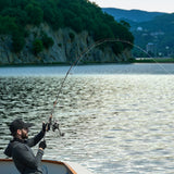Rowing Boats: VEVOR Rod and Fishing Reel Combo, IM6 Fiberglass & Carbon Fiber Spinning Rod and Reel Combo, Bass Fishing Pole with 2m Two-Piece Rods, 6+1 Ball Bearings, Stainless Steel Guides with Ceramic Rings