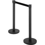 Building Toys: VEVOR Crowd Control Stanchion, Set of 6 Pieces Stanchion Set, Stanchion Set with 6.6 ft/2 m Black Retractable Belt, Black Crowd Control Barrier with Concrete and Metal Base  Easy Connect Assembly