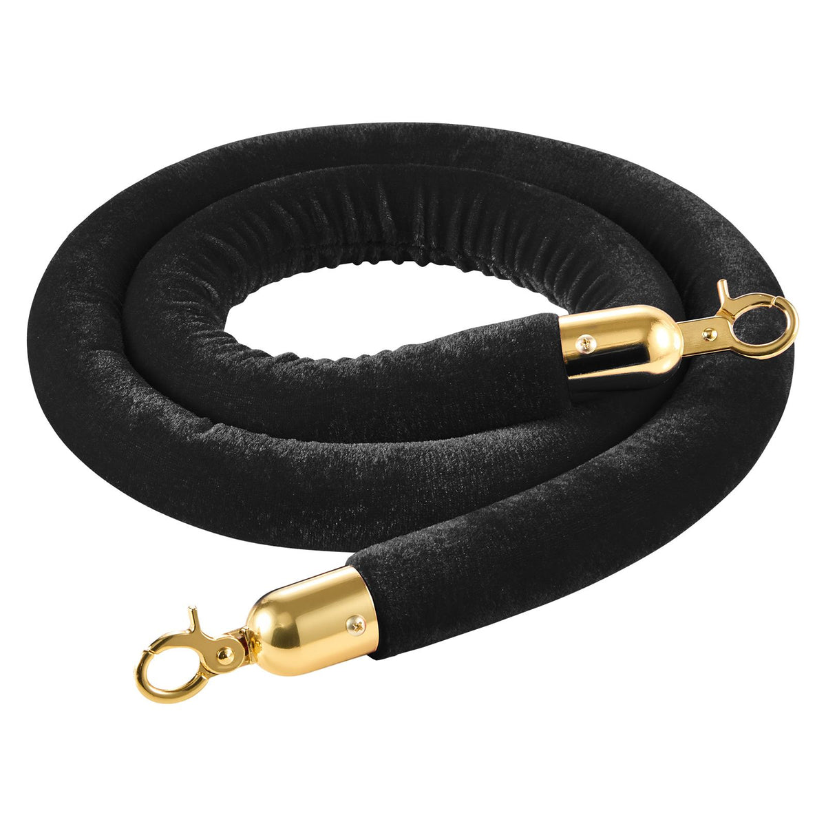 2 Pcs Black Velvet Stanchion Ropes, 1.5 m Crowd Control Stanchion Black Velvet Ropes with Gold Hooks, Post Queue Barrier Carpet Rope for Carpet Events Movie Theaters Grand Openings Hotels Party