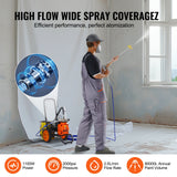 Automotive Cleaning: VEVOR Diaphragm Airless Paint Sprayer, 1100 W Efficiency Cart Airless Paint Sprayer, 2000 psi High Pressure Paint Airless Sprayer, with Extension Bar, for Home Interior and Exterior Spraying