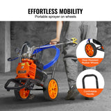 Automotive Cleaning: VEVOR Diaphragm Airless Paint Sprayer, 1100 W Efficiency Cart Airless Paint Sprayer, 2000 psi High Pressure Paint Airless Sprayer, with Extension Bar, for Home Interior and Exterior Spraying
