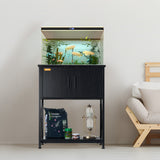 Reptile & Amphibian Habitats: VEVOR Aquarium Stand, 20 Gallon Fish Tank Stand, 25.6 x 16.5 x 31.9 in Steel and MDF Turtle Tank Stand, 167.6 lbs Load Capacity, Reptile Tank Stand with Storage Cabinet and Embedded Power Panel, Black