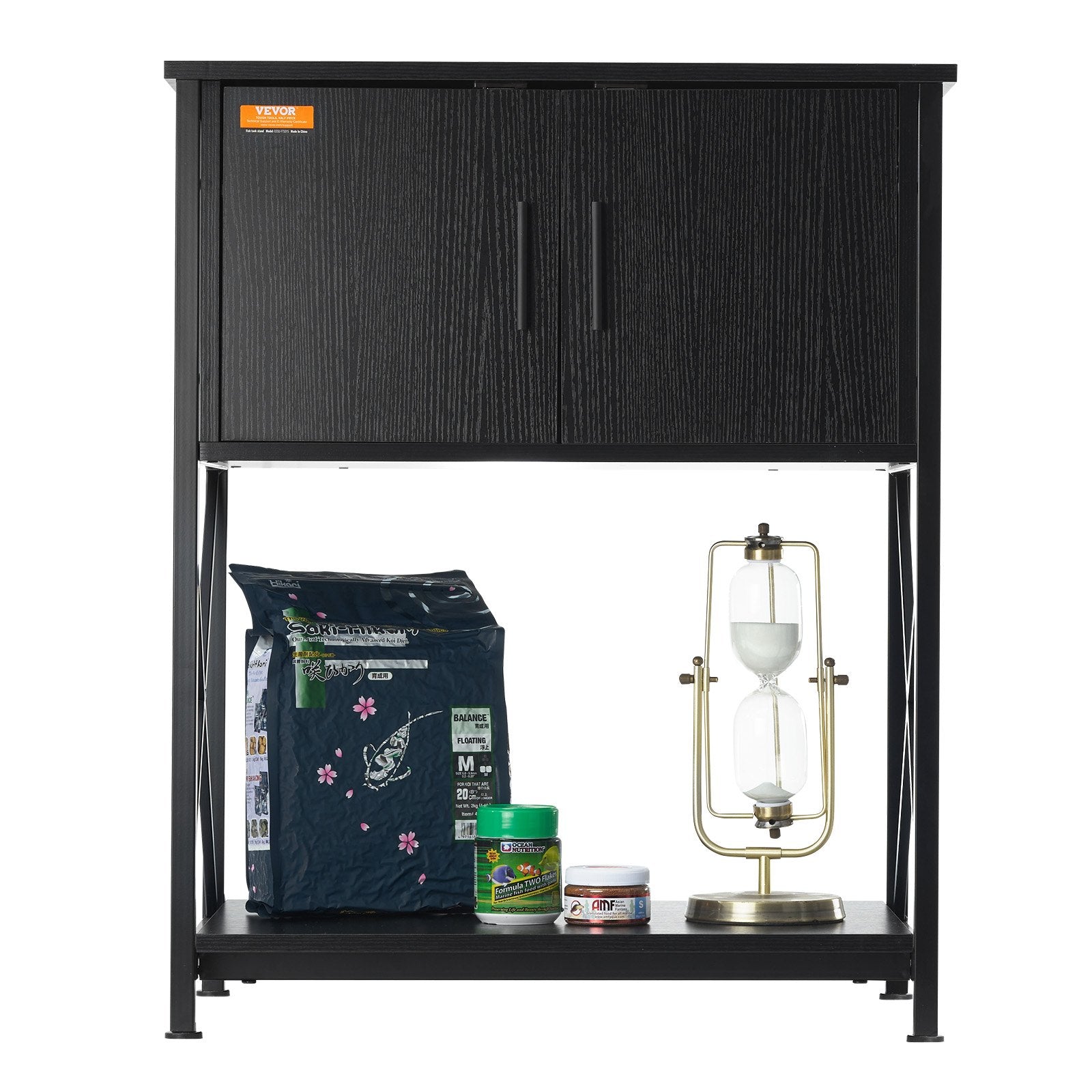 Reptile & Amphibian Habitats: VEVOR Aquarium Stand, 20 Gallon Fish Tank Stand, 25.6 x 16.5 x 31.9 in Steel and MDF Turtle Tank Stand, 167.6 lbs Load Capacity, Reptile Tank Stand with Storage Cabinet and Embedded Power Panel, Black