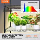 Pots, Planters & Accessories: VEVOR Plant Stand with Grow Lights 4 Tiers 180W 150 cm Tall Plant Grow Shelf