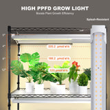 Pots, Planters & Accessories: VEVOR Plant Stand with Grow Lights 4 Tiers 180W 150 cm Tall Plant Grow Shelf