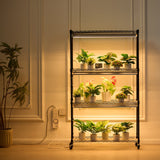 Pots, Planters & Accessories: VEVOR Plant Stand with Grow Lights 4 Tiers 180W 150 cm Tall Plant Grow Shelf